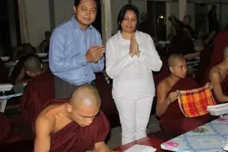 New QNET Mandalay Office Donates Food To Monks