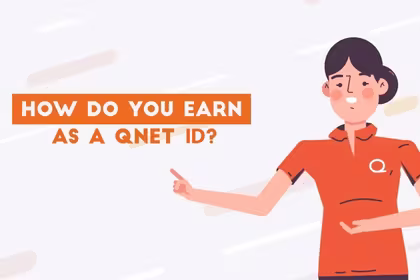 Infographic of qnet ID make money with qnet