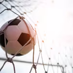 Football kicked into goal