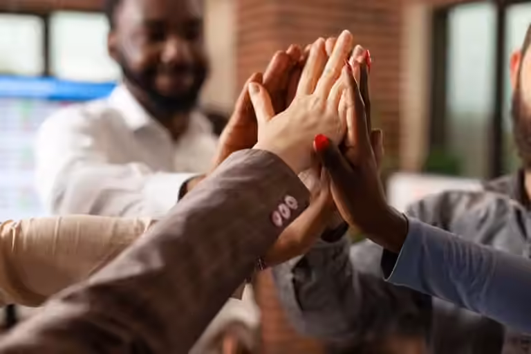 Direct selling industry professionals joining hands