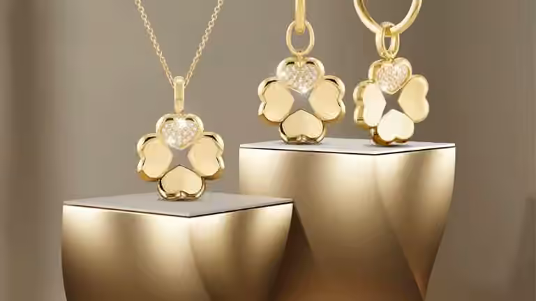 Serendipity Chance Pendant and Earrings are examples of Bernhard H. Mayer's promise to maintain its quality amidst the gold rates increasing