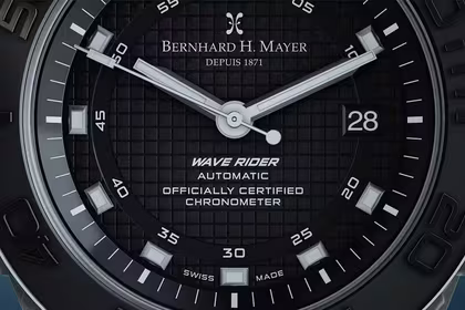 Face of the Bernhard H. Mayer Wave Rider with Automatic Watch Movement