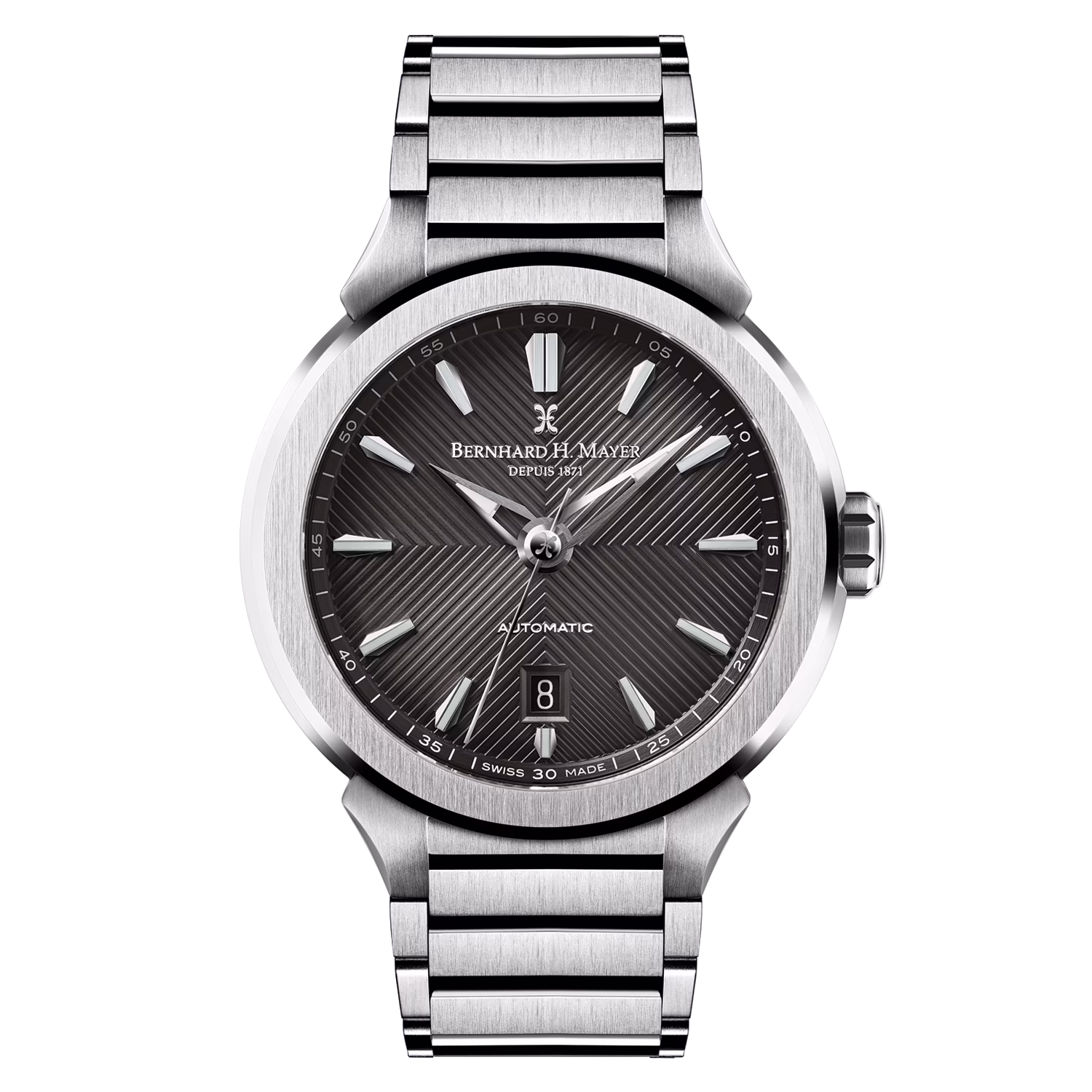 Interra watch, came with black dial with an angled-peak pattern. A perfect Qnet gift idea for your man.