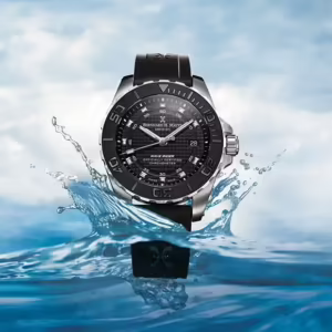 Bernard H mayer Wave rider watch surrounded with water